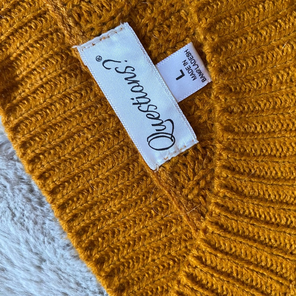Orange cutout sweater